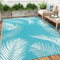 thumbnail image 3 of Outdoor Rug x Reversible Outdoor Plastic Straw Rug Large Outdoor Patio Rug RV Mat Outside Indoor Outdoor Rugs for Patio RV Balcony Deck Picnic Backyard Porch Grey, 3 of 7