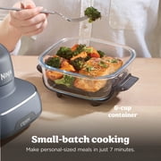Ninja Crispi Glass Air Fryer 4-Qt, 4-in-1, Air Fry Bake Recrisp, Portable, Dishwasher Safe, FN101GY Cyberspace