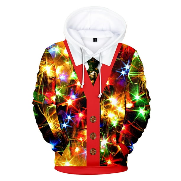 Sudaderas Navideñas Para Mujer Vintage Divertidas de Manga Larga Con Cuello Redondo Shift Printed Tops Odeerbi ODB209490