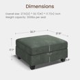 thumbnail image 2 of HONBAY Ottoman of Modular Sectional Corduroy Sofas, Green, 2 of 5