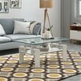 thumbnail image 4 of Costway Rectangle Glass Coffee Table Metal Legs End Table Livingroom White, 4 of 10