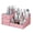Pink, variant on Makeup Organizer, Cosmetic Desk Storage Box with Drawers Skincare Organizers for Dressing Table, Countertop, Bathroom Counter, Vanity Holder for Brushes, Lotions, Lipstick, Perfume (White)