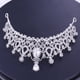 thumbnail image 4 of Conjunto De Joyería De Boda, Pendientes Elegantes De Plata Brillante, Conjunto De Collar Para Fiesta De Cumpleaños Nupcial, 4 of 5
