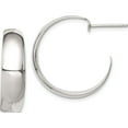 thumbnail image 1 of Sterling Silver Fancy J-Hoop Post Earrings (23 X 23) Made In Thailand qe232, 1 of 5
