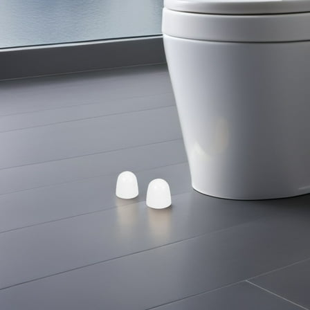 MLINS  8 Pcs Toilet Screw Decorative Cover Bolt Cap Decoration White