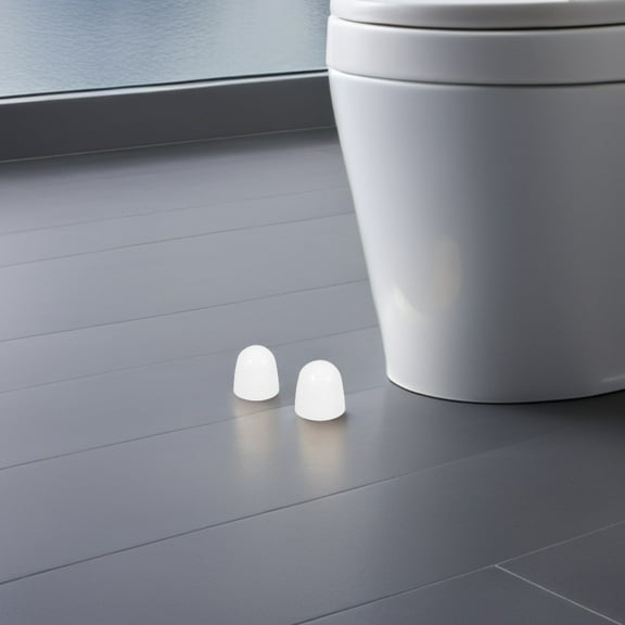 MLINS  8 Pcs Toilet Screw Decorative Cover Bolt Cap Decoration White