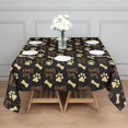 thumbnail image 3 of Happy Dog and Footprints Square Tablecloth,Waterproof Square Table Cover,Wipeable Spillproof Washable Table Cover for Home Kitchen Party Decor 42"X42"(107x107cm), 3 of 6