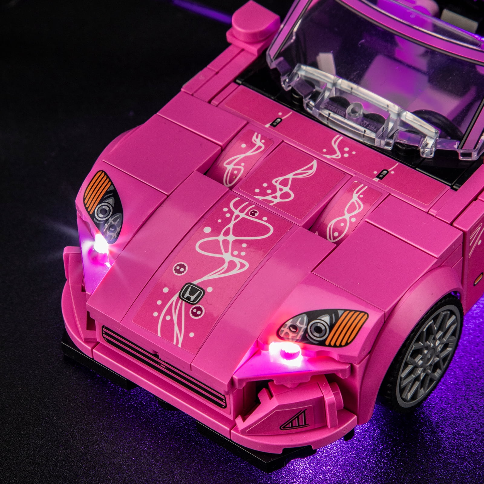 QC Ltbrcik Lighting Set For LEGO Speed Champions 2 Fast 2 Furious Honda S2000 77241 Car Toy for Kids, Boys, and Girls,Not Include Building Blocks.Birthday Gift Idea for Race Car and Movie Fans