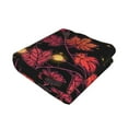 thumbnail image 3 of Throw Blanket for Couch Sofa and Bed, Beautiful Maple Leaf Lantern Soft Plush Throw Blanket, Fuzzy Cuteness Comfy Warm Washable Flannel Blanket Throws for All Season, 3 of 8