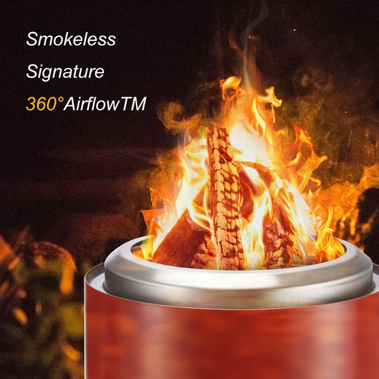ZUNMOS 7 inch Portable Tabletop Fire Pit - Dual Fuel, Smokeless