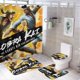 thumbnail image 1 of Cobra Kai-theme 4-Piece Shower Curtain Set with Rugs, Waterproof Bathroom Decor Set Includes Bath Mat, U-Shaped Rug, Toilet Lid Cover and Curtain with Hooks, 1 of 6
