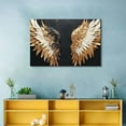 thumbnail image 4 of Shadudu Angel Wings Canvas Wall Art Artwork Black And Picture Angel Wing Abstract Canvas Feather Art Print Angel WingAbstract Angel Painting For Living Room 36x24in, 4 of 7