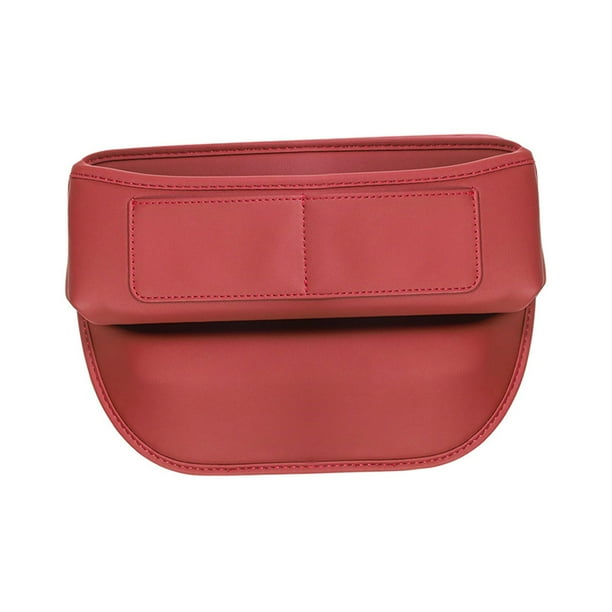 Relleno genérico para hueco de asiento, caja de almacenamiento para asiento de automóvil, fácil instalación, asiento de cuero PU Rojo