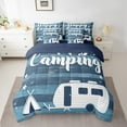 thumbnail image 2 of Erosebridal Travel Trailer Camper Bedding Twin Size, Happy Camping Theme Comforter Sets with Sheets, Jungle Adventure Duvet Set, Lightweight Room Decoration, Reversible 7-Piece, 2 of 5