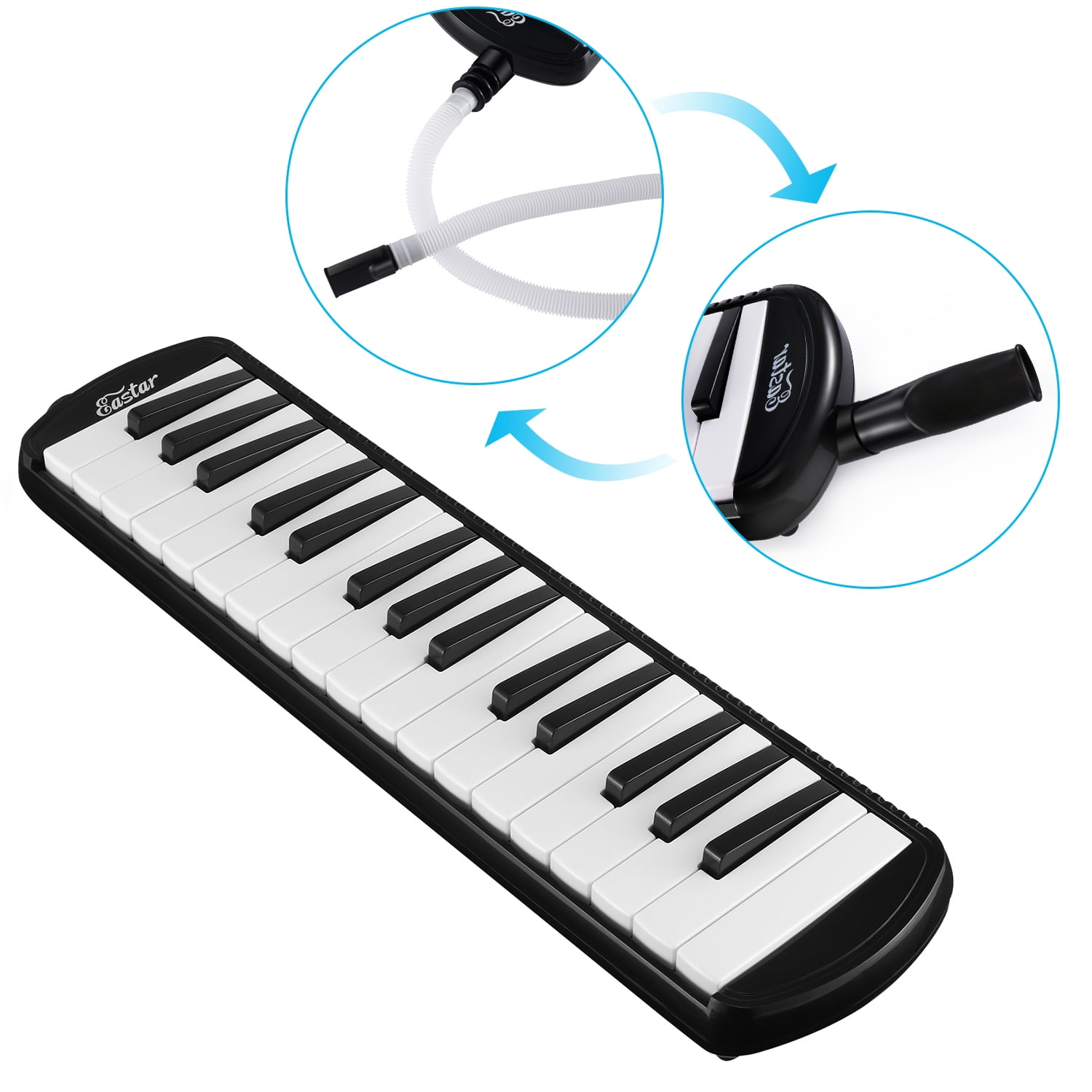 Eastar 32 Key Melodica Instrument Keyboard Soprano With Mouthpiece Carrying ...