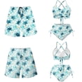 thumbnail image 6 of XYZCANDO Turtle Matching Couple Beach Vacation Swimwear Tummy Control Bikini Men Swim Trunks Summer Beach Set His and Hers Beachwear Hawaiian Bathing Suits for Couples Plus Size Outfits, 6 of 6