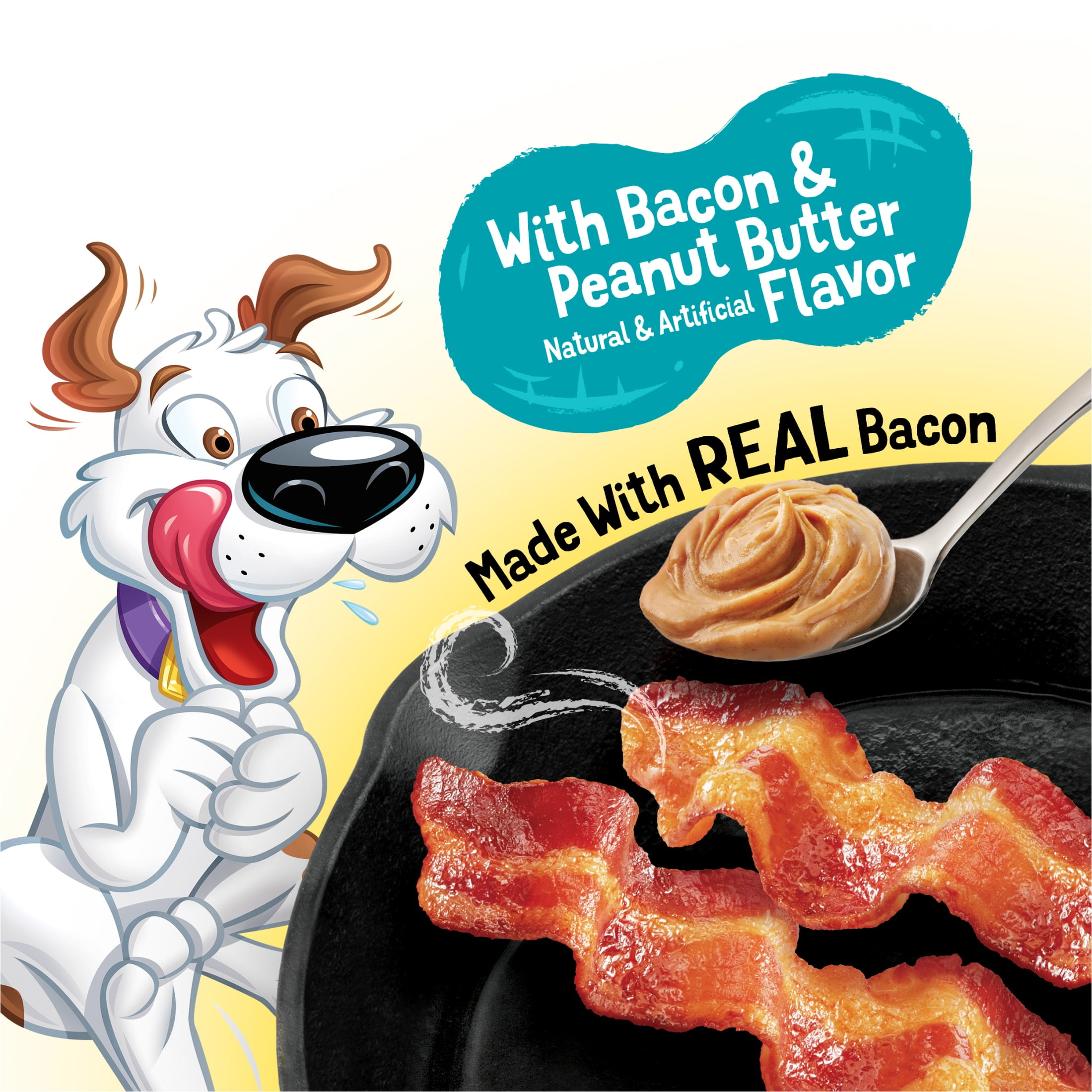 Purina Beggin' Strips Dog Treats with Real Bacon & Peanut Butter Flavors Tender Chews, 40 oz Pouch