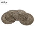 thumbnail image 3 of Uxcell 6pcs Round Braided Placemats 7" Non-Slip Round Table Mats for Dining Tables Washable Heat Insulation Woven Placemats, Brown, 3 of 7