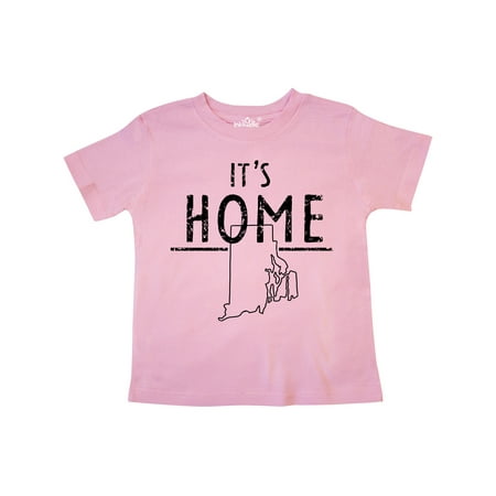 

Inktastic It s Home- State of Rhode Island Outline Distressed Text Gift Toddler Boy or Toddler Girl T-Shirt