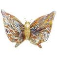 thumbnail image 2 of GlassOfVenice Murano Glass Golden Quilt Millefiori Butterfly, 2 of 8