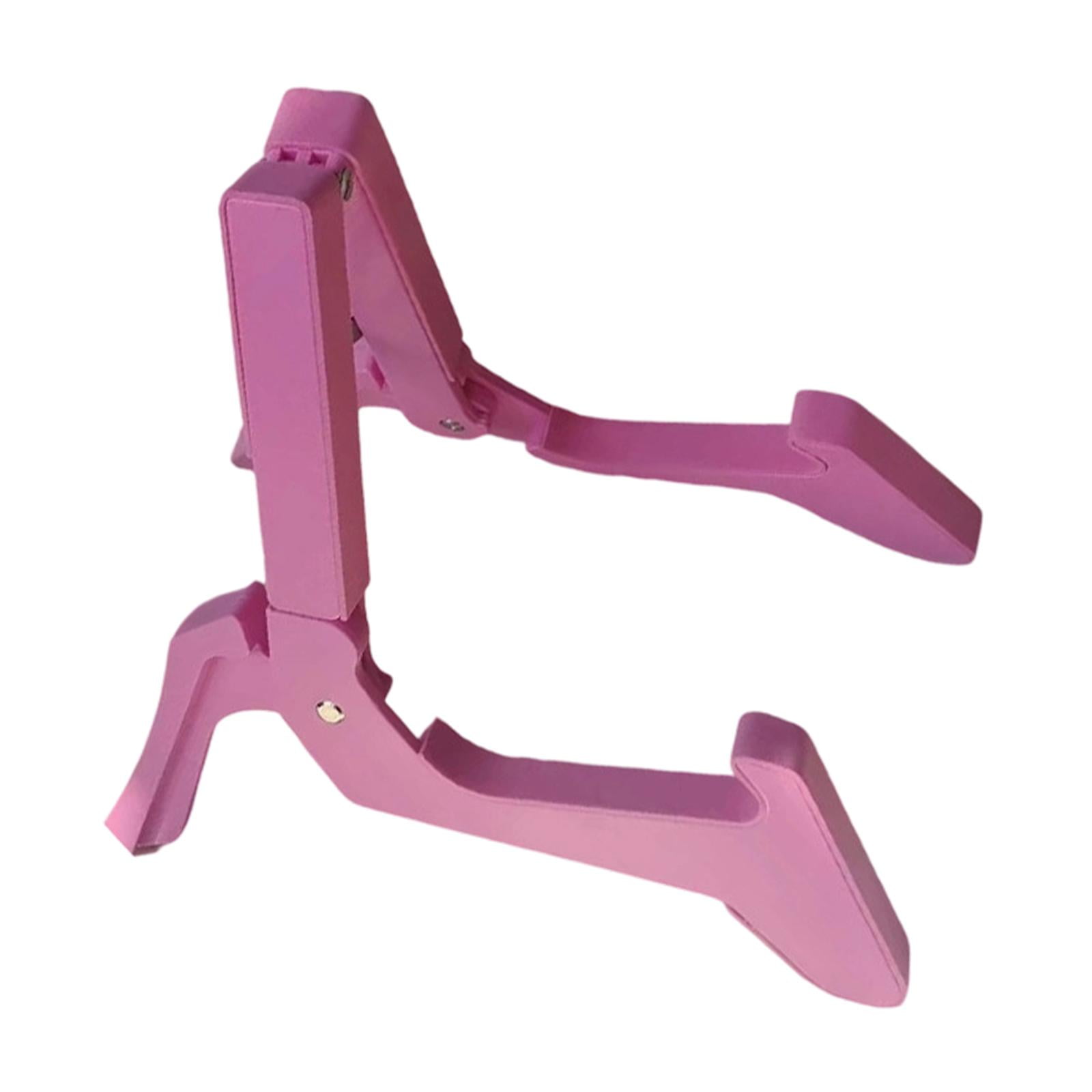 LeeQinersw Foldable Guitar Stand A Frame Versatile Anti Slip Stable Guitar Support Holder for Bass Cello Classical Electric Guitars Shop Pink