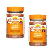 2 Pack Sundown Naturals Co Q-10 200mg Heart Health Energy 50 Gummies Each