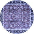 thumbnail image 1 of Ahgly Company Indoor Round Persian Blue Traditional Area Rugs, 8' Round, 1 of 4