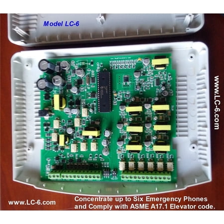 elevator phones module: LC-6 Concentrate up to six (6) Phones Complying ASME A17.1 E-1600-50A use with E-1600 models and other brands