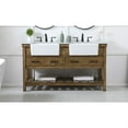 thumbnail image 2 of Elegant Decor Clement 60" Aluminum MDF Double Bathroom Vanity in Driftwood, 2 of 3
