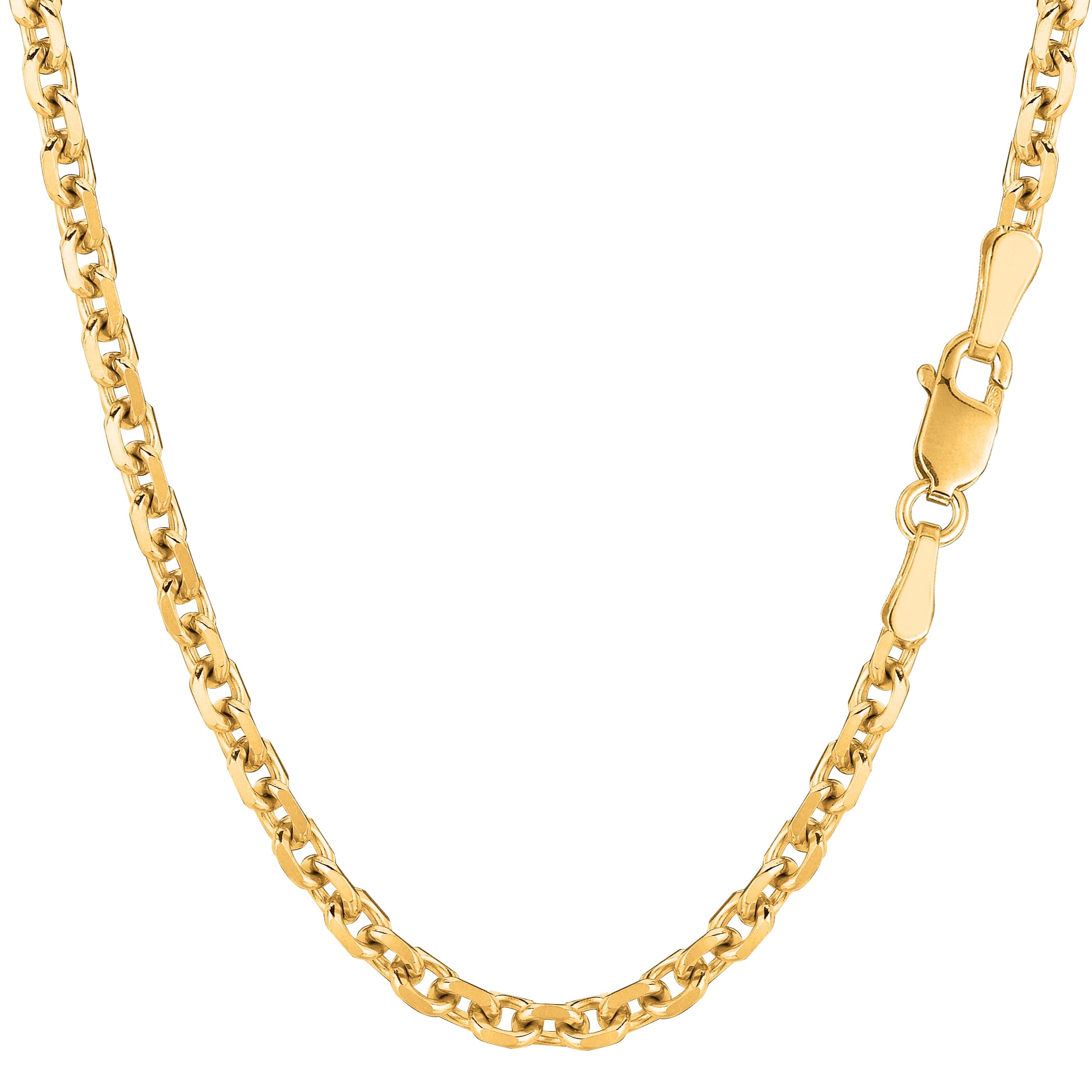 Jewelry Affairs 14k Yellow Gold Cable Link Chain Necklace, 4.0mm