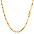 thumbnail image 1 of 14k Yellow Gold Cable Link Chain Necklace, 4.0mm, 22", 1 of 1