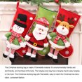 thumbnail image 3 of Inteprter Medias de dibujos animados de Navidad tridimensional muñeco de nieve alce colgador calcetines bolsa de regalo decoración del hogar Kits de decoración para fiestas Muñeco de nieve, 3 of 6