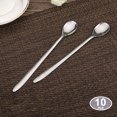 thumbnail image 2 of Top Pet 10Pcs Long Handle Stainless Steel Coffee Ice Cream Dessert Tea Spoon Tableware, 2 of 5