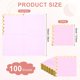 thumbnail image 3 of Uxcell 100Pack Servilletas de Papel Festoneadas con Foil Dorado para Fiestas y Eventos [Púrpura Claro], 3 of 6