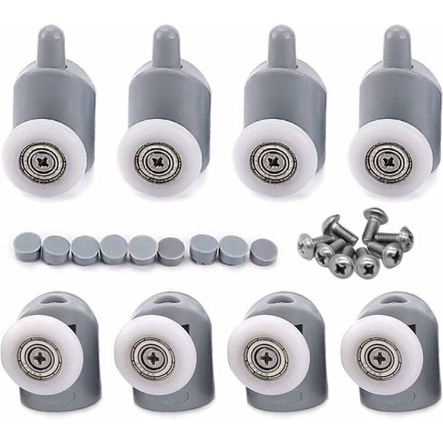 8 Pcs 23mm Sliding Wheels for Shower Door, Compatible with Various Brands