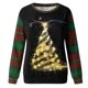 thumbnail image 5 of Pntutb Navidad moda mujer Casual manga larga cuello redondo Plaid impreso señoras sudadera tops blusa Pntutb Pntutb-4750, 5 of 5