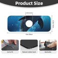 thumbnail image 2 of Sikiie Ice Blue Ocean Cute Dolphin Splash Guard for Sink Faucet-1 PC Super Absorbent Fast Drying Mat Sink Gadgets-Splash Guard for Kitchen, Sink Mat, 2 of 7
