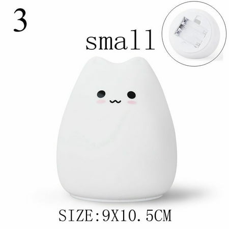 

Silicone Cat LED Touch Sensor Night Light Cute Children Bedroom Lamp