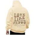 thumbnail image 2 of Mens Jesus Hoodie Casual Letter Print Hooded Sweatshirt Loose Fit Long Sleeve Streetwear Men Hoodies, 2 of 4
