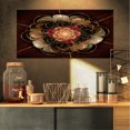 thumbnail image 1 of Design Art - Dark Gold Red Fractal Flower Pattern, 1 of 4
