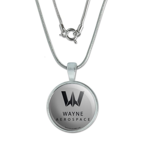 Justice League Movie Wayne Aerospace 0.75" Pendant with Sterling Silver Plated Chain
