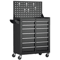 thumbnail image 4 of SUNCROWN 7-Drawer Metal Tool Chest with Pegboard, Rolling Tool Cart with Wheels, Tool Box,Liners and Locking System for Garage,Warehouse,Workshop, Barbershop(Black), 4 of 12