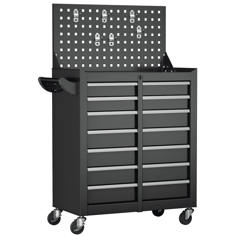 Suncrown, 7-Drawer Metal Tool Chest, RRK150, Black - Walmart.com