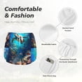 thumbnail image 6 of Lsque Underwater Fish Turtle Printed Women's Running Shorts with Liner Pockets,Elastic Quick Dry Workout Athletic Gym Yoga Shorts,Womens High Waist Shorts-Small, 6 of 9