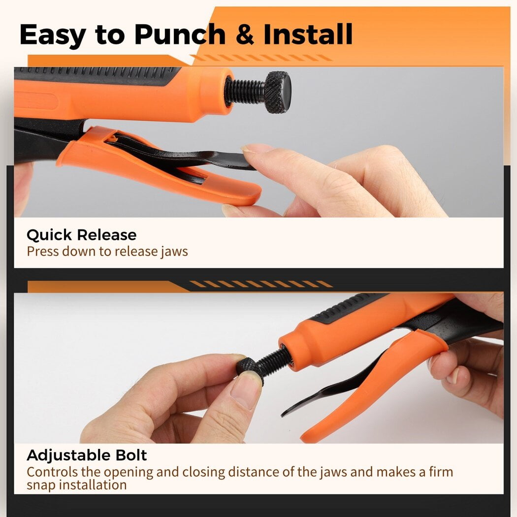 Snap Fastener Tool Kit, Heavy-Duty Snap Setter Tool Kit with Perforation Tool, 3 Molds & 140 Metal Snaps, efficient Snap Button Tool with Adjustable Bolt for Canvas, Leather, Tarps, Boat Covers