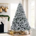 thumbnail image 4 of Christmas Tree, Brochao 7.5ft Snow Flocked Xmas Tree with 1100 Branch Tips, Outdoor Indoor Unlit Artificial PVC Holiday Decor, 4 of 9