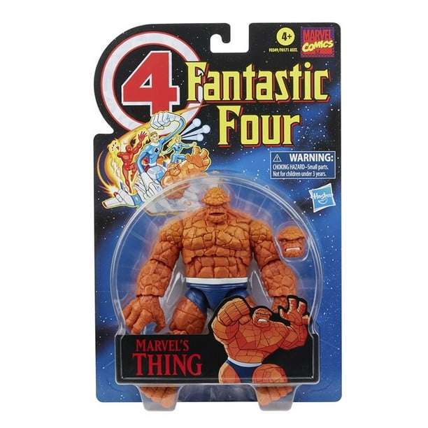 Original Marvel Legends Series 6 pulgadas Retro Fantastic Four Thing figura de acción modelo coleccionable juguete regalo de cumpleaños Gao Jinjia LED