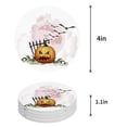 thumbnail image 1 of FMSHPON Halloween Pumpkin Light Set of 8 Round Coaster for Drinks, Absorbent Ceramic Stone Coasters Cup Mat with Cork Base for Home Kitchen Room Coffee Table Bar Decor, 1 of 6
