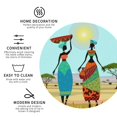 thumbnail image 3 of Zufioo African Women Print Leather Coaster Set, Decorative PVC Coasters 4-pack - Scald and Stain-resistant, Suitable for Home, Cafes, Restaurants-Round Shape, 3 of 6