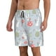 thumbnail image 2 of Balery Bunny cartoon with easter Traje de Baño Estilo Hawaiano para Hombre, Shorts de Secado Rápido con Bolsillos-Small, 2 of 6